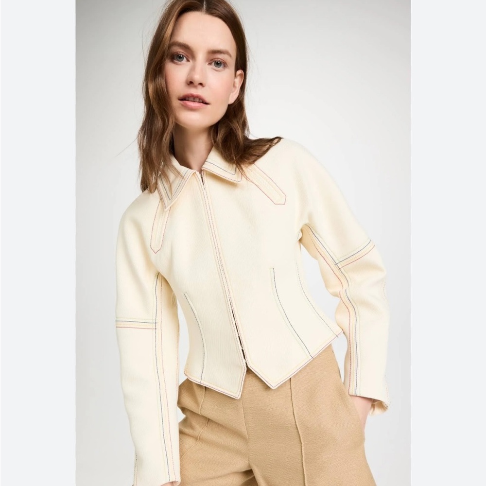 NWT TORY BURCH Cotton Twill Jacket - Neutrals $998 0